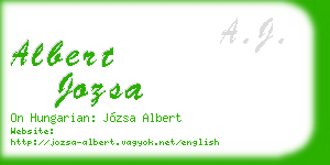 albert jozsa business card